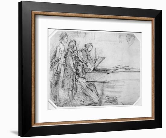 The Recital-Thomas Gainsborough-Framed Giclee Print