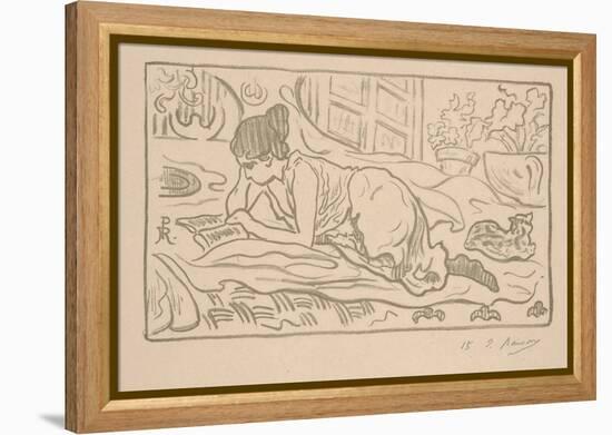 The Reclining Reader, 1895 (Litho)-Paul Ranson-Framed Premier Image Canvas