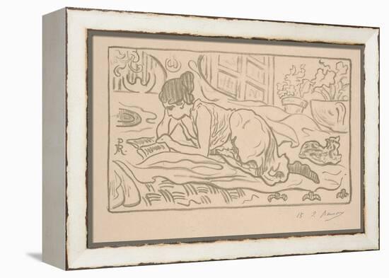 The Reclining Reader, 1895 (Litho)-Paul Ranson-Framed Premier Image Canvas