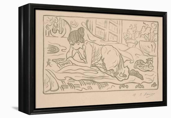 The Reclining Reader, 1895 (Litho)-Paul Ranson-Framed Premier Image Canvas