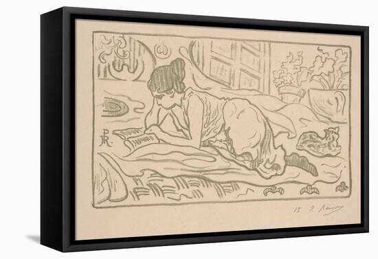 The Reclining Reader, 1895 (Litho)-Paul Ranson-Framed Premier Image Canvas