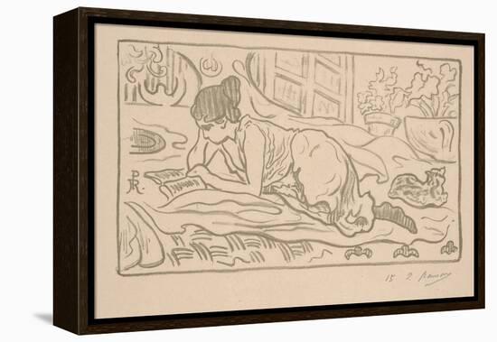 The Reclining Reader, 1895 (Litho)-Paul Ranson-Framed Premier Image Canvas