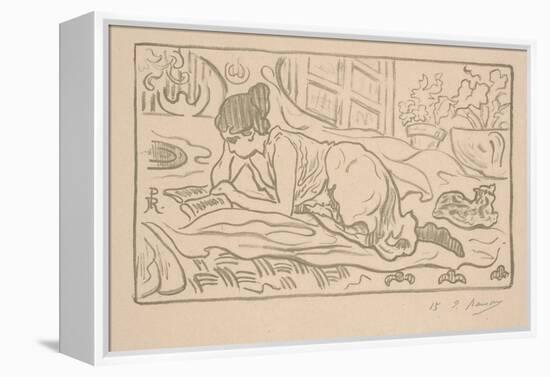 The Reclining Reader, 1895 (Litho)-Paul Ranson-Framed Premier Image Canvas