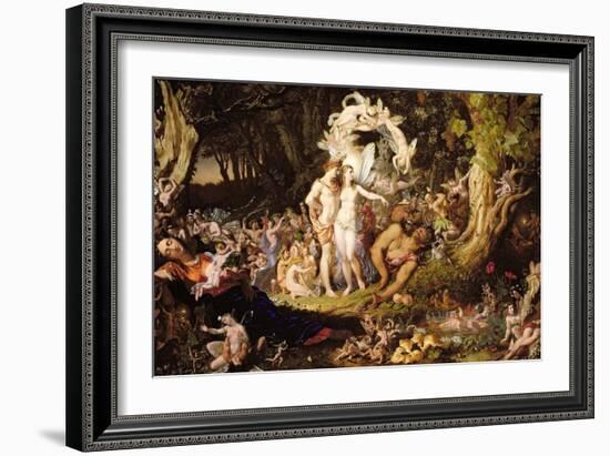 The Reconciliation of Oberon and Titania, 1847-Sir Joseph Noel Paton-Framed Giclee Print