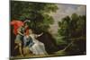 The Reconciliation of Rinaldo and Armida, 1836 (Oil on Canvas)-David the Younger Teniers-Mounted Giclee Print