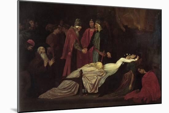 The Reconciliation of the Montague's and Capulet's over the Dead Bodies of Romeo and Juliet-Frederick Leighton-Mounted Art Print
