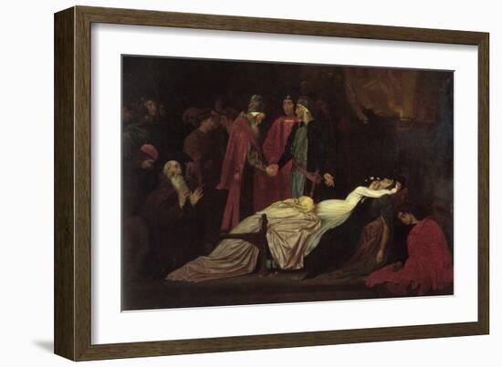 The Reconciliation of the Montague's and Capulet's over the Dead Bodies of Romeo and Juliet-Frederick Leighton-Framed Premium Giclee Print