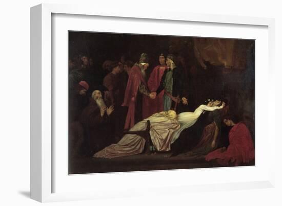 The Reconciliation of the Montague's and Capulet's over the Dead Bodies of Romeo and Juliet-Frederick Leighton-Framed Premium Giclee Print