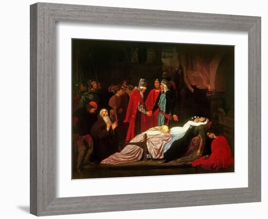 The Reconciliation of the Montagues and the Capulets over the Dead Bodies of Romeo and Juliet-Frederick Leighton-Framed Giclee Print