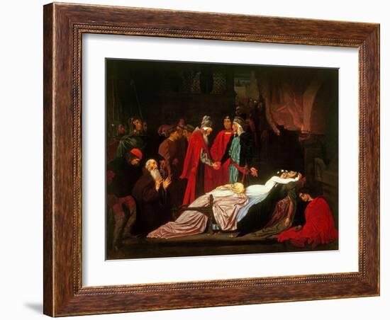 The Reconciliation of the Montagues and the Capulets over the Dead Bodies of Romeo and Juliet-Frederick Leighton-Framed Giclee Print