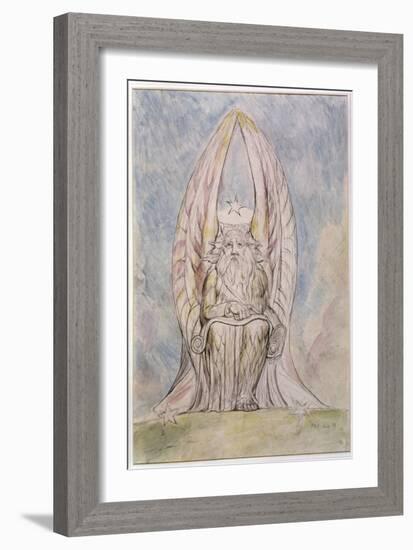 The Recording Angel, Illustration from Canto 19 'Paradiso' of the 'Divine Comedy' by Dante Alighier-William Blake-Framed Giclee Print