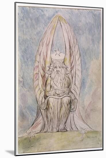 The Recording Angel, Illustration from Canto 19 'Paradiso' of the 'Divine Comedy' by Dante Alighier-William Blake-Mounted Giclee Print