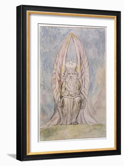 The Recording Angel, Illustration from Canto 19 'Paradiso' of the 'Divine Comedy' by Dante Alighier-William Blake-Framed Giclee Print