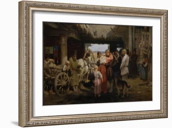 The Recruit Farewell, 1879-Ilya Yefimovich Repin-Framed Giclee Print