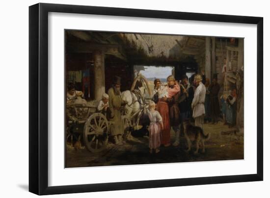 The Recruit Farewell, 1879-Ilya Yefimovich Repin-Framed Giclee Print