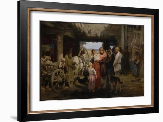 The Recruit Farewell, 1879-Ilya Yefimovich Repin-Framed Giclee Print