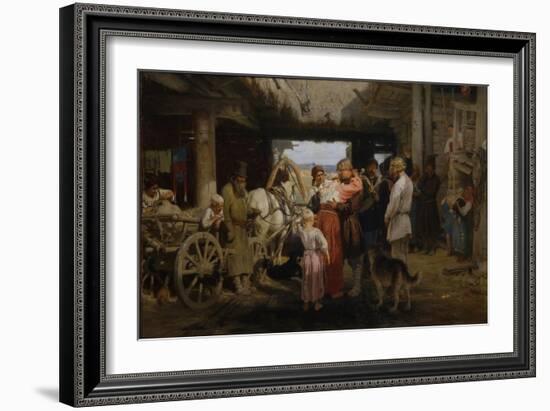 The Recruit Farewell, 1879-Ilya Yefimovich Repin-Framed Giclee Print