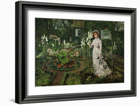 The Rector's Garden, Queen of the Lilies, 1877-John Atkinson Grimshaw-Framed Giclee Print