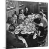 The Rectors Family Having a Few Friends in for a Buffet Supper and Comfortable Evening at Home-Loomis Dean-Mounted Photographic Print