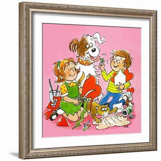 The Red and White Box - Jack & Jill-Jackie Lacy-Framed Giclee Print