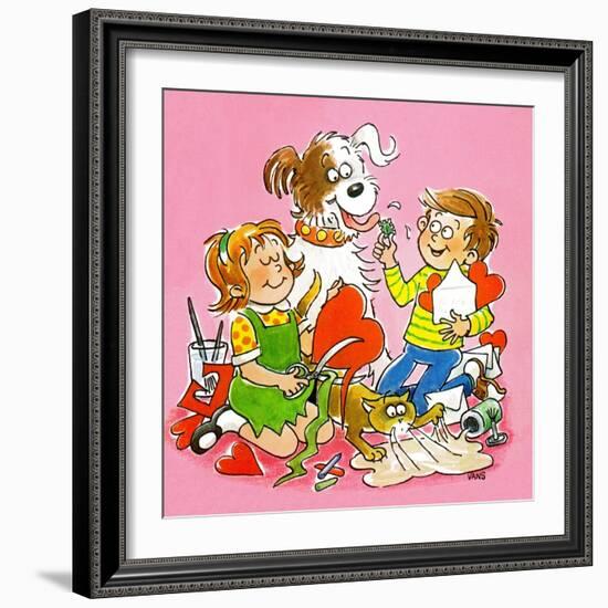 The Red and White Box - Jack & Jill-Jackie Lacy-Framed Giclee Print