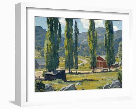 The Red Barn-William Wendt-Framed Art Print