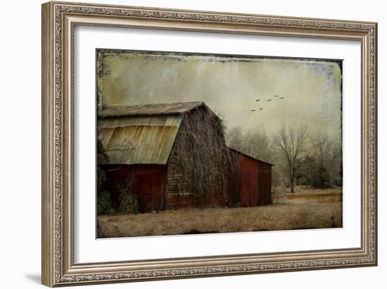 the Red Barn-Barbara Simmons-Framed Giclee Print