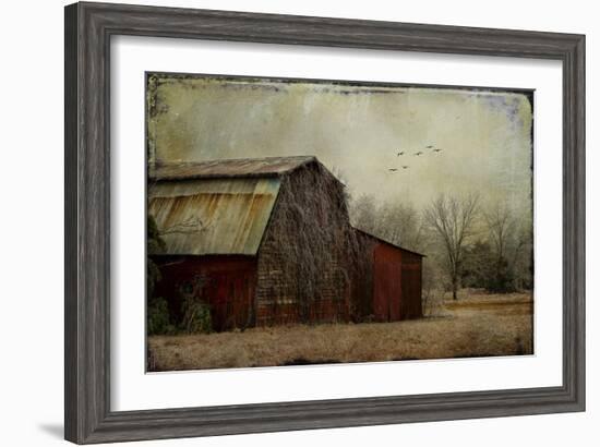 the Red Barn-Barbara Simmons-Framed Giclee Print