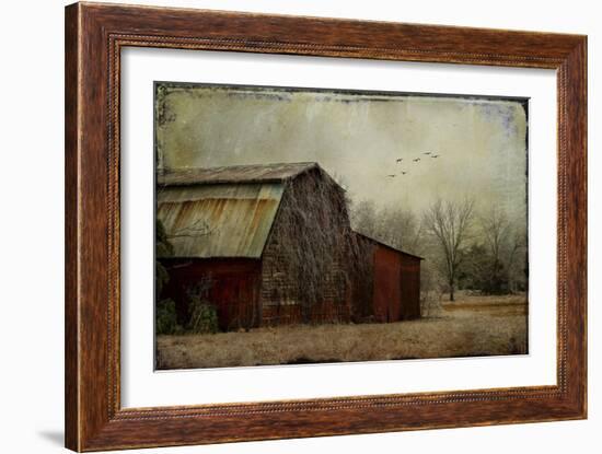 the Red Barn-Barbara Simmons-Framed Giclee Print