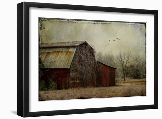 the Red Barn-Barbara Simmons-Framed Giclee Print