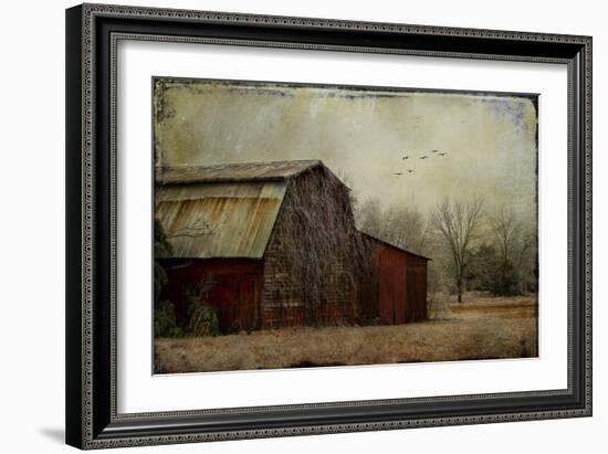 the Red Barn-Barbara Simmons-Framed Giclee Print