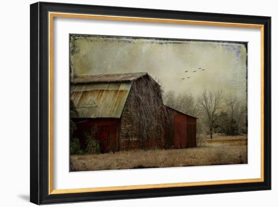 the Red Barn-Barbara Simmons-Framed Giclee Print