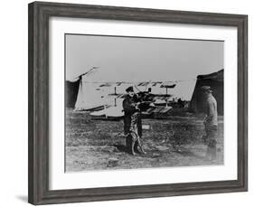 The Red Baron and His Dog-German photographer-Framed Giclee Print
