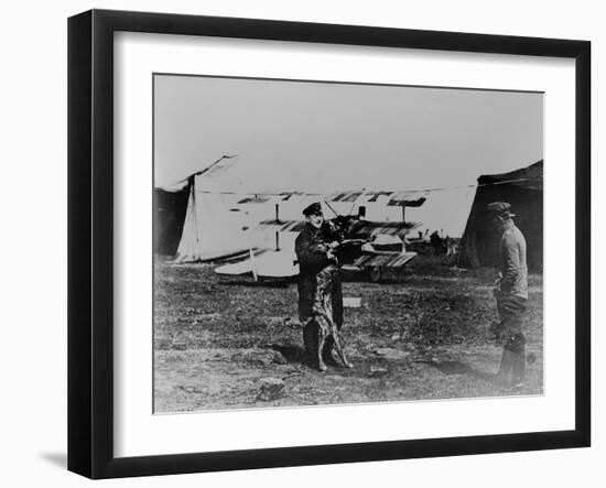 The Red Baron and His Dog-German photographer-Framed Giclee Print