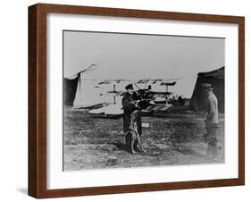 The Red Baron and His Dog-German photographer-Framed Giclee Print