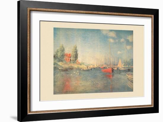 The Red Boats, Argenteruil-Claude Monet-Framed Art Print