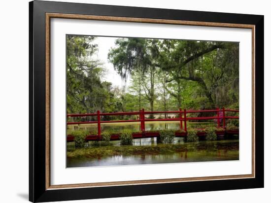 The Red Bridge-Danny Head-Framed Art Print