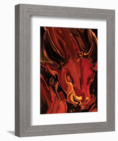 The Red Bull-Rabi Khan-Framed Art Print