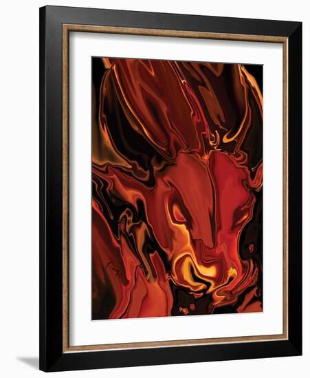 The Red Bull-Rabi Khan-Framed Art Print