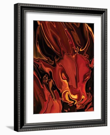 The Red Bull-Rabi Khan-Framed Art Print