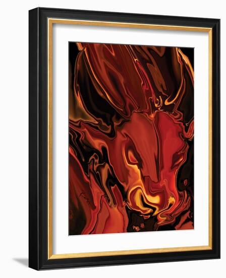 The Red Bull-Rabi Khan-Framed Art Print