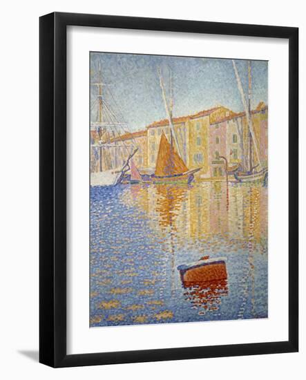 The Red Buoy, 1895-Paul Signac-Framed Art Print