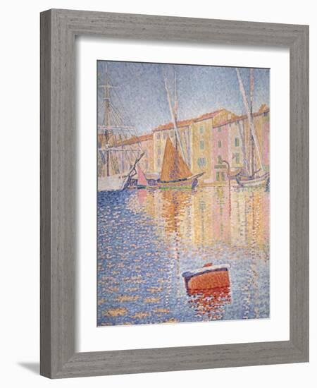 The Red Buoy, Saint Tropez, 1895-Paul Signac-Framed Giclee Print