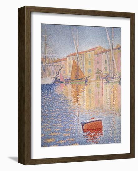 The Red Buoy, Saint Tropez, 1895-Paul Signac-Framed Giclee Print