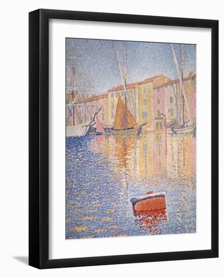 The Red Buoy, Saint Tropez, 1895-Paul Signac-Framed Giclee Print