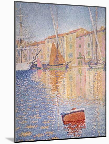 The Red Buoy, Saint Tropez, 1895-Paul Signac-Mounted Giclee Print