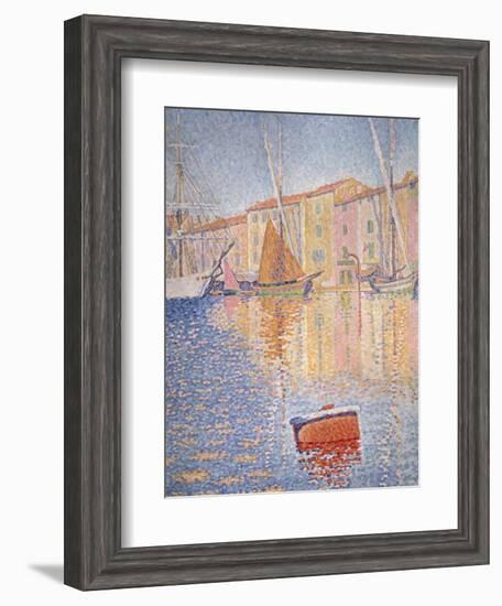 The Red Buoy, Saint Tropez, 1895-Paul Signac-Framed Giclee Print