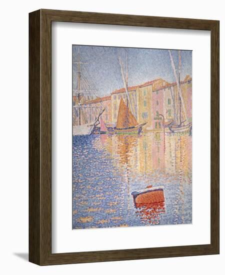 The Red Buoy, Saint Tropez, 1895-Paul Signac-Framed Giclee Print