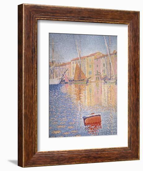 The Red Buoy, Saint Tropez, 1895-Paul Signac-Framed Giclee Print