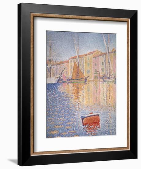 The Red Buoy, Saint Tropez, 1895-Paul Signac-Framed Giclee Print